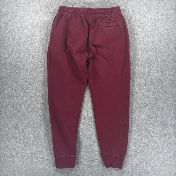 Nike Sportswear Club Fleece Joggers Men Medium Wine Red Tapered Sweatpants - Picture 3 of 10